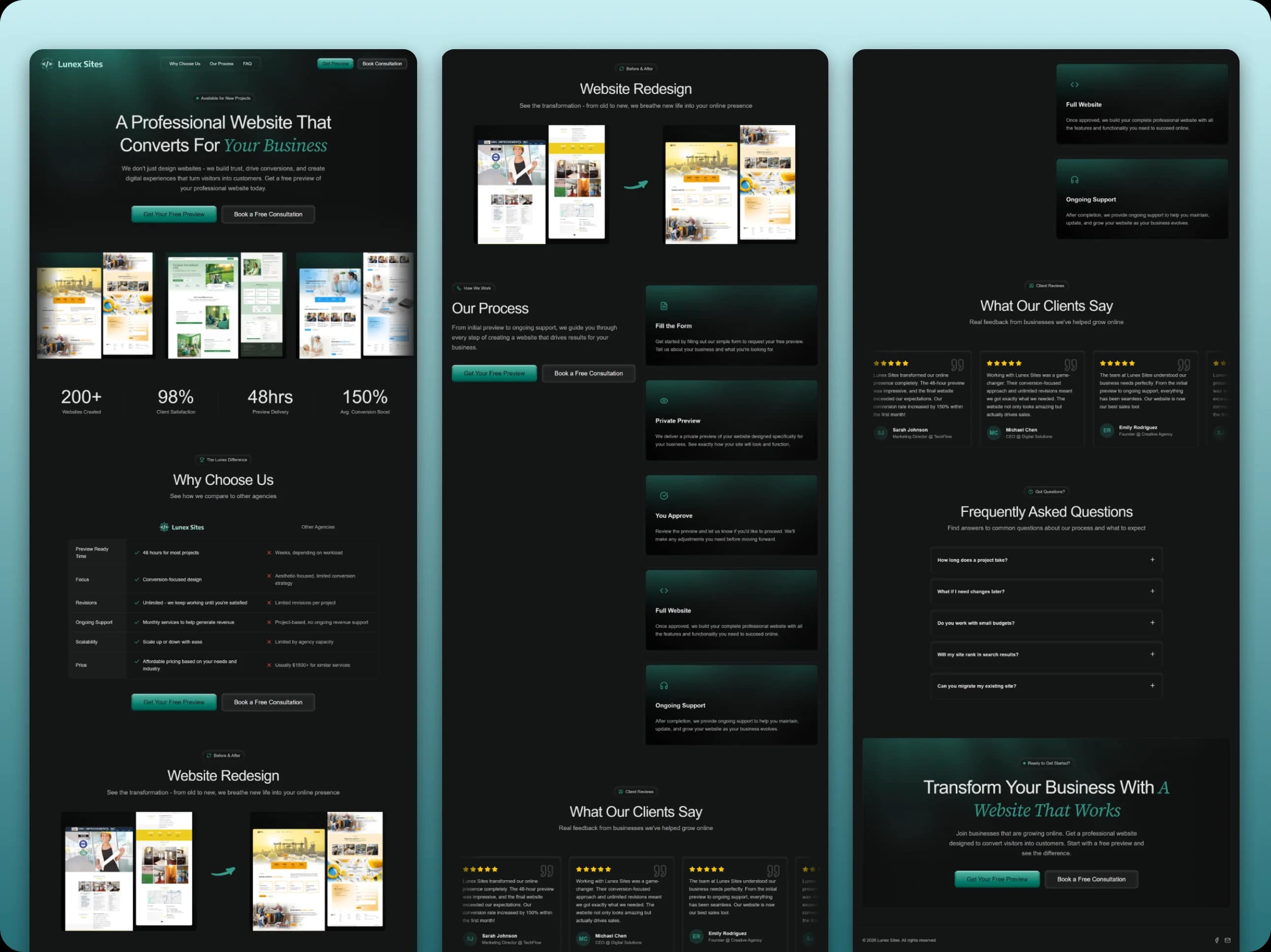 Lunex Sites screenshot