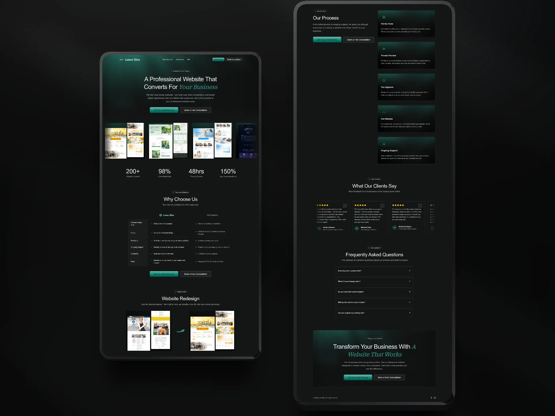 Lunex Sites – project screenshot